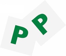 2 X New Driver P Plate Stickers Safety Car Learner Just Passed Vinyl Legal Signs