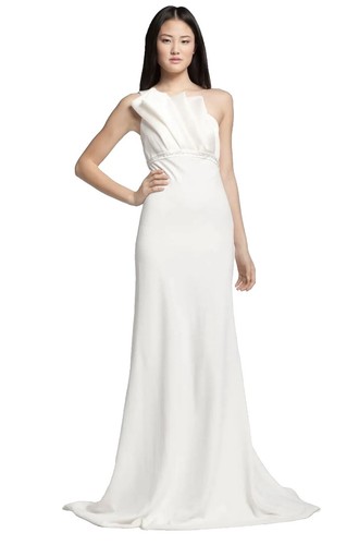 ann taylor one shoulder dress Satin One-Shoulder Midi Dress