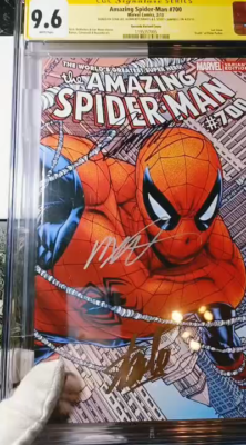 AMAZING SPIDER-MAN 700 CGC 9.6 SS STAN LEE x 3 QUESADA VARIANT