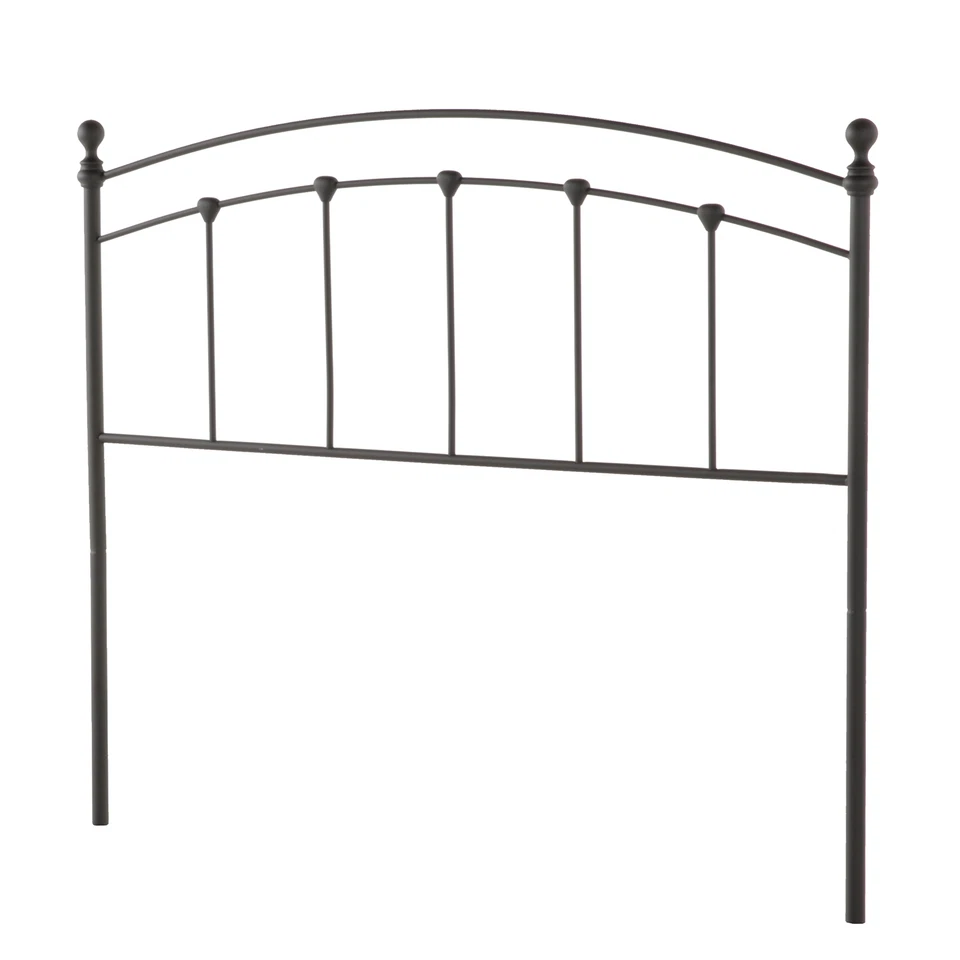 Twin or Twin XL Bed Size Sanford Matte Black Metal Bolt-On Headboard - Image 2 of 3