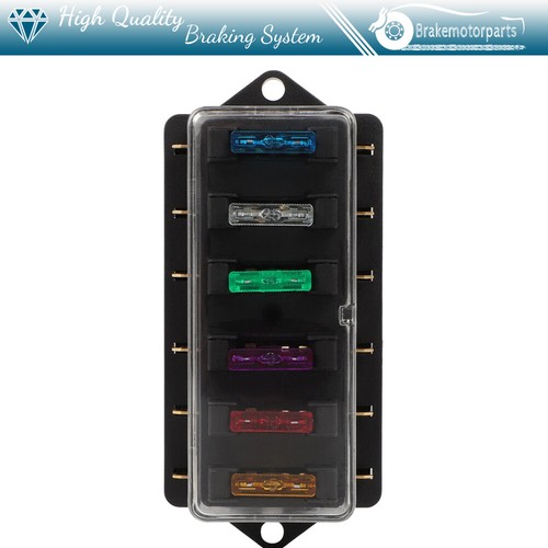Waterproof 6 Way Fuse Box Block Holder With LED Indicator For 12V 24V Car Marine - 第 1/18 張圖片