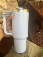 40 oz Tumbler Stainless Steel Vacuum Insulated With Lid And Straw BLUE Gift