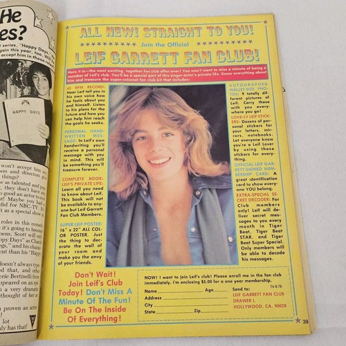 Vintage August 1978 Tiger Beat Teen View Magazine Willie Parker Donny Marie READ - Picture 11 of 14