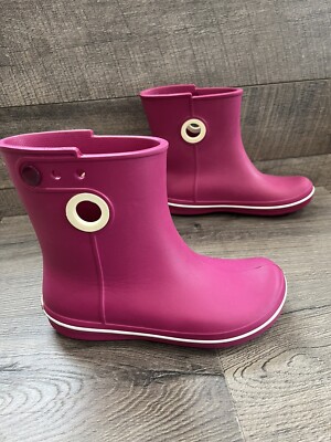 Crocs Jaunt Shorty Rain Boots Pull On Shoes Booties Womens 5