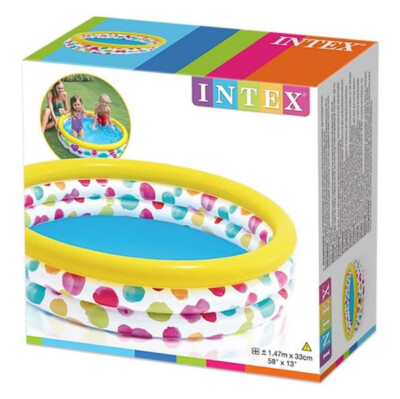 REGENBOGEN AUFBLASBARES PADDLING POOL INTEX KINDER SOMMER GARTEN FAMILIENSPASS