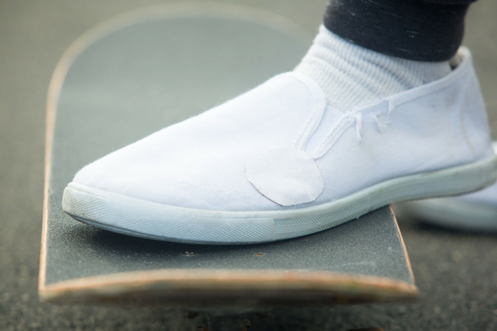 Stick and Flick Patches - White -Canvas - Skate Shoe Repair Stick & Flick 
