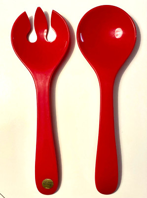 Postmodernes Vintage Design Harvey Guzzini Salatbesteck Space Age Made in Italy