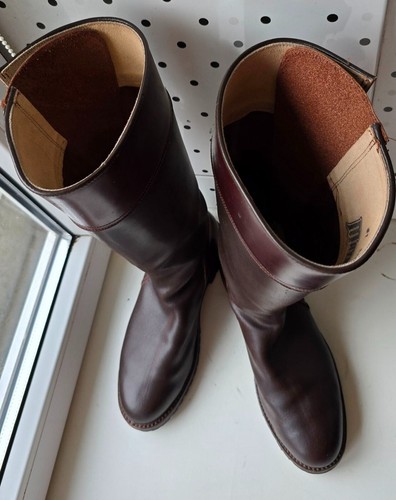 MAYURA 1483 Unisex Handmade Brown Leather Hunting Riding Boots Size 41 (W-9/M-8) - Picture 8 of 23