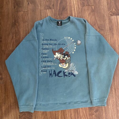 Colorado Avalanche Sweatshirt Vintage Nhl Taz Looney Tune - Anynee