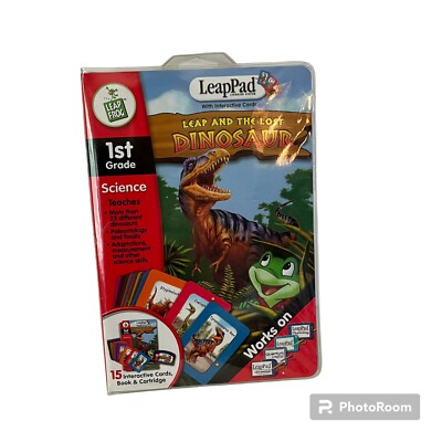 Leapfrog LeapPad Leap and The Lost Dinosaur 1st Grade Science Book and Cartridge