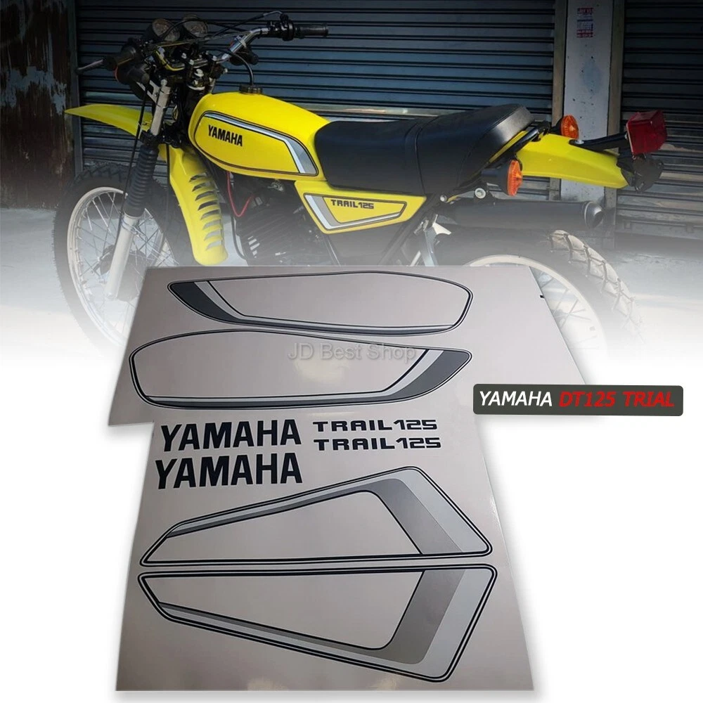 DT125 TRAIL Sticker Fuel Tank Gas Set Side LR Emblem Logo For Yamaha DT125 TRAIL - Picture 1 of 6