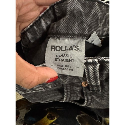 Rollas Classic Straight High Rise Reg Fit Jeans Vintage Schwarz Gr. Frey Saum 24 q - Bild 8 von 9