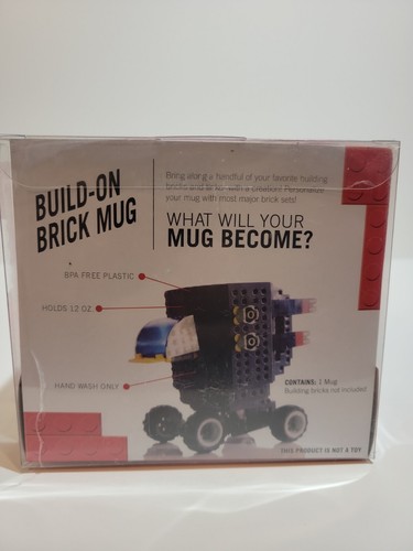 Build-On Fun Building Brick Coffee Mug Cup Compatible with Mega Blocks Kre-O - Picture 2 of 5