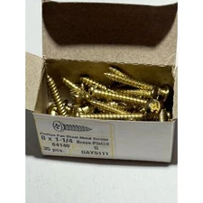 Midwest #8 X 1-1/4 Brass Plated Steel Phillips Sheet Metal Screws Pack of 35