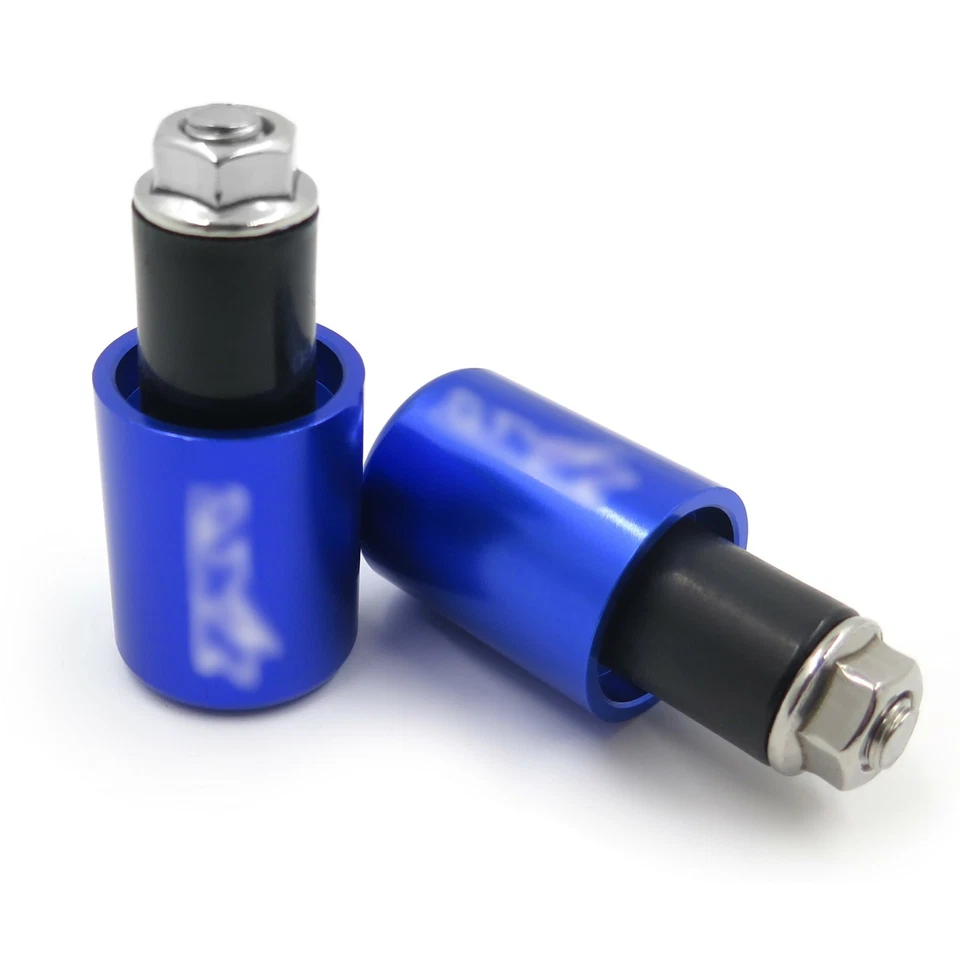 Extremos de barra azules de goma para Kawasaki Ninja 250 500 Zx600 Zx6 636 Zzr600 Zx6R Zx6Rr Foto 2 de 4