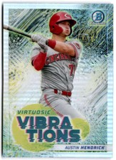 2022 BOWMAN VIRTUOSIC VIBRATIONS REFRACTOR #VV-9 AUSTIN HENDRICK REDS