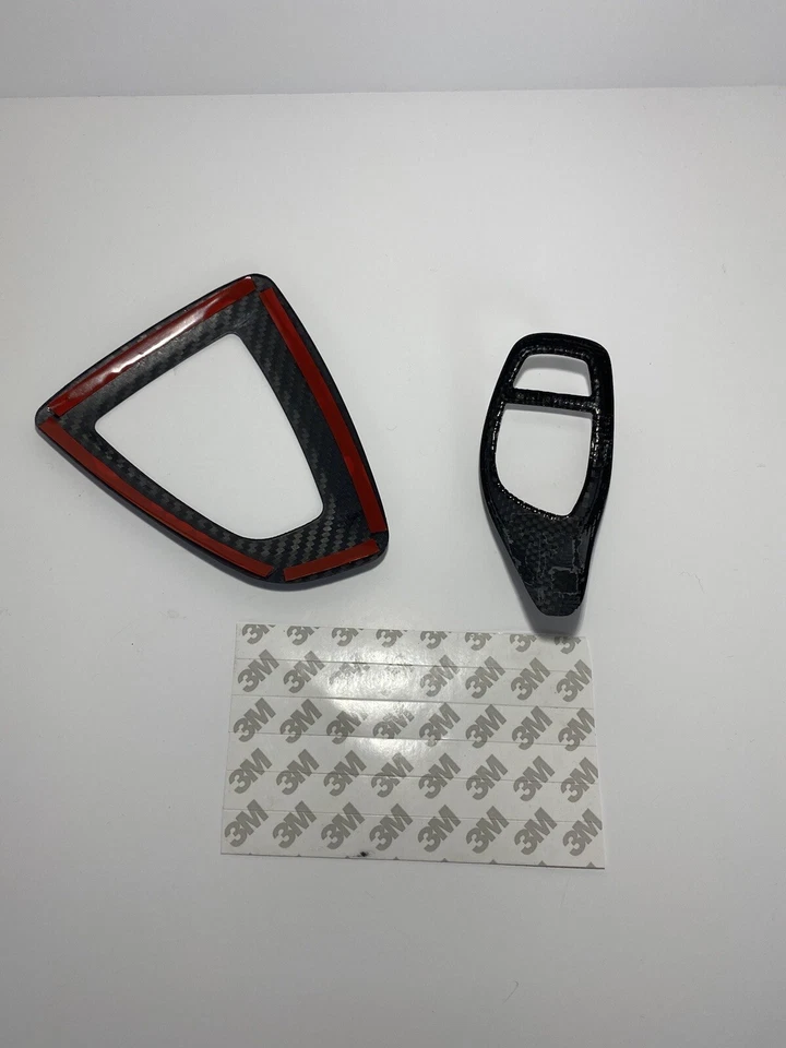 Borde envolvente y selector de engranaje de fibra de carbono real BMW M135i M140i M235i M240i Foto 4 de 4