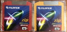 Fujifilm Zip IBM Formatted 100 MB Disk 2 Color Packages Orange Red - New Sealed