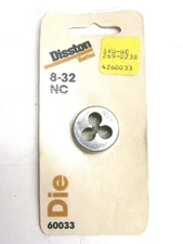 NEW! DISSTON 8-32 NC ROUND THREADING DIE, 60033