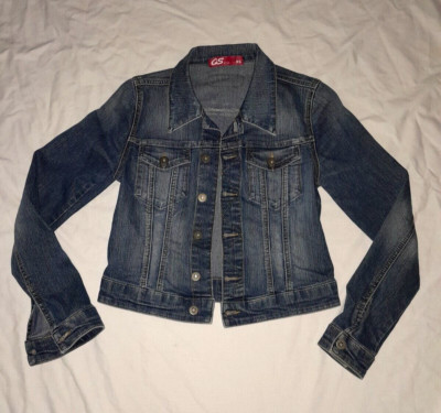 QS STYLE by S. Oliver Damen Jeansjacke blau Gr. XS / 34 kurze Jeans-Jacke