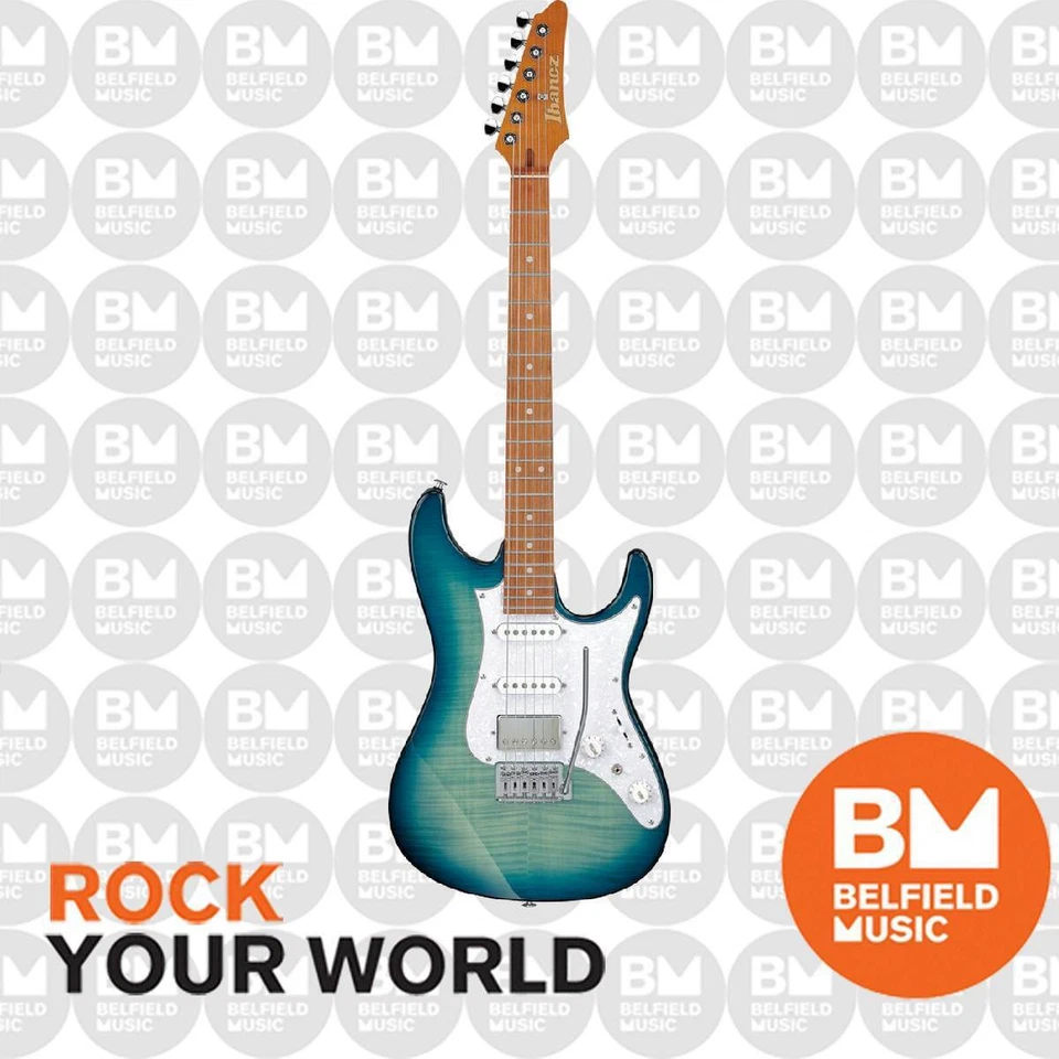 Ibanez AZ22S1F Electric Guitar Transparent Turquoise Burst - Belfield Music - BM