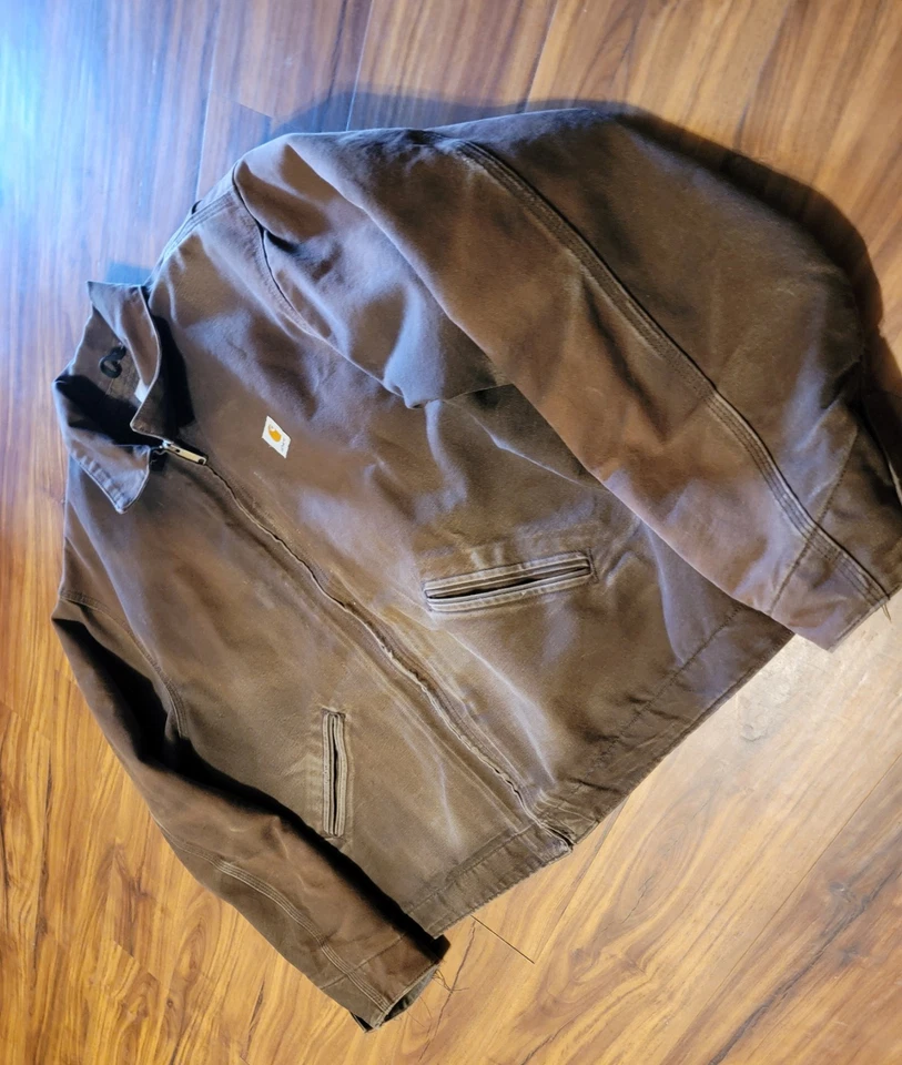 Chaqueta Carhartt Detroit 2XL J200 marrón oscuro vintage uso perfecto Foto 3 de 4