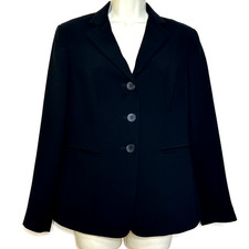 Jones New York Collection Platinum Petite Black Blazer Jacket Women's 8P 8 P