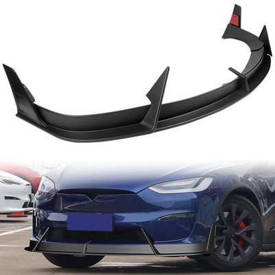 5PC ABS Front Bumper Lip Spoiler Splitter Kit 2022-2025 Tesla Model X Black