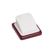 Wooden Pendant Display Glossy Rosewood Base w/ White Insert