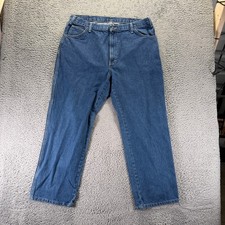 Dickies Jeans Mens 38x31 Blue Cotton Denim Straight Relaxed Carpenter Workwear