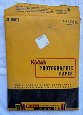 Kodak Photographic Paper Double Weight AZO D-3 Opened 4.25 x 5.5