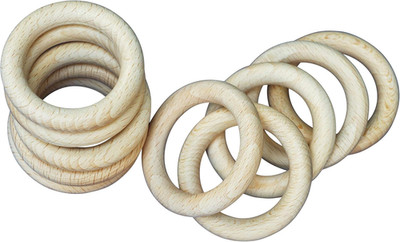 Holzringe aus Buche Ø56 mm, 10 Stk - Ringe aus Holz made in Austria