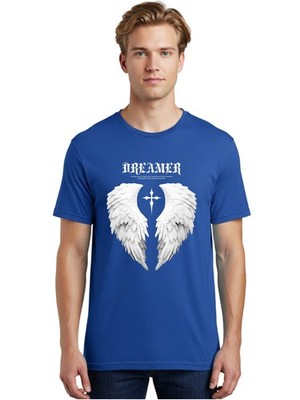 Dreamer Mens Graphic Tee,100% Cotton,Casual Summer Wear