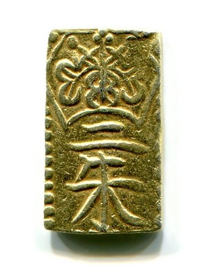 Gold/Silver MAN-EN 2 SHU-BAN-KIN Japan Old coin 007 Japanese EDO (1860 - 1869)