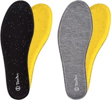 TIESTRA 2 Pairs Men's Memory Foam Insoles Women's Replacement Shoes Inserts