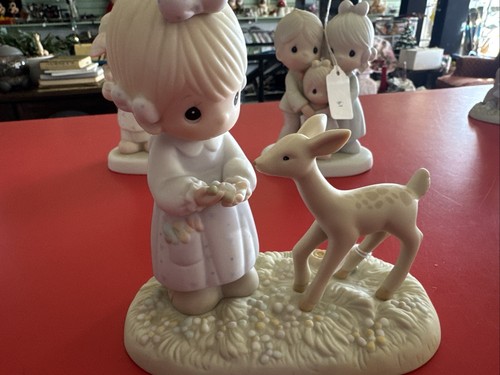 Precious Moments To My Deer Friend Enesco 1986 Girl Fawn 100048 Samuel Butcher