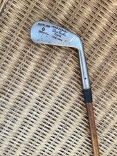 Antique Hickory Wood Shaft Alex Herd Stainless Mid Iron Golf Club. D1, 26