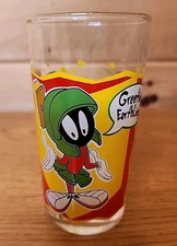 Vintage Looney Tunes Smuckers Marvin The Martian Juice Glass 1994 Warner Brother