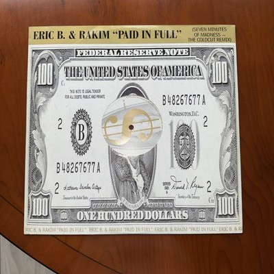 ERIC B & RAKIM Paid In Full 1987 UK 3 track 12'' vinyl single Island Record rare