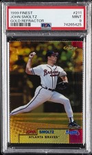 1999 FINEST GOLD REFRACTOR #211 JOHN SMOLTZ 7/100 PSA 9