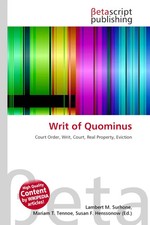 Lambert M. Surhone (u. a.) | Writ of Quominus...