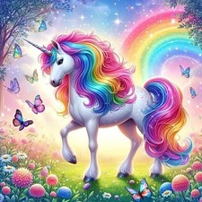MOMDEDP Unicorn Diamond Art Kits for Adults,5D Animal Painting