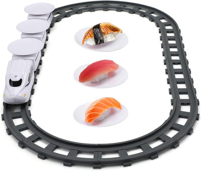 Sushi Train Rotating Table Food Train Battery Powered Electric Train Toy Japanes