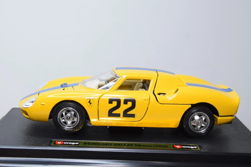 B70 1:24 BBURAGO BURAGO 1506 FERRARI 250 LM LE MANS MONZA 1966 JAUNE MIB - Photo 4/4
