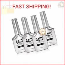 GAOY 4 Pcs 16ml No Wipe Gel Top Coat, Glassy Clear Top Coat, High Gloss Finish f