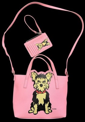 Marc Tetro Small Tote Purse & Card Case Wallet Wristlet Pink