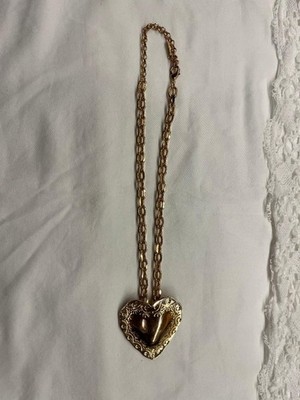 FALLON NECKLACE AND HAUS OF MONOGRAM HEART SHAPE PENDANT W FLORAL DESIGNS