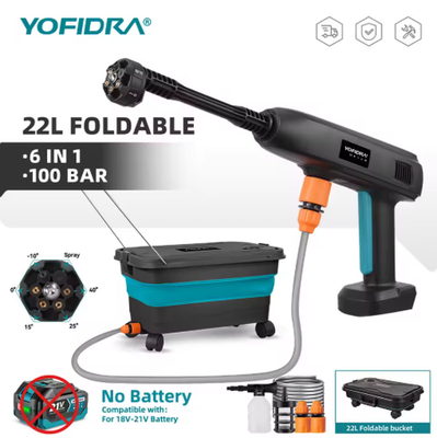 #ad YOFIDRA 100Bar Pressure Washer 500W Spray Gun 22L Bucket for Makita $92.40