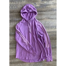 Tek Gear DryTek Purple Hoodie Womens Large Thumbhole Active Sweatshirt L