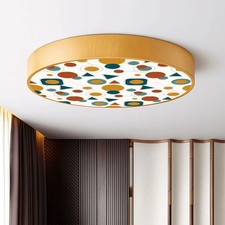 The "Atomic Horizon" Geometric Flush Mount LED Light